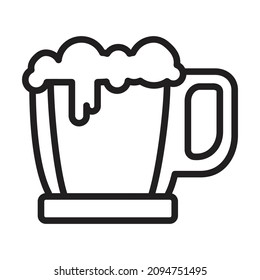 Icono del vector de la taza de cerveza que puede modificar o editar fácilmente 

