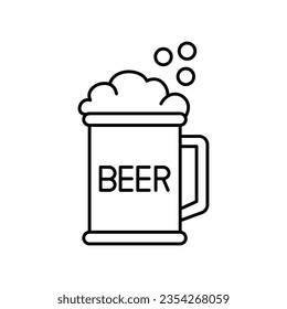 Beer mug vector icon which can easily modify or edit

