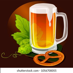 Beer mug, vector illustration