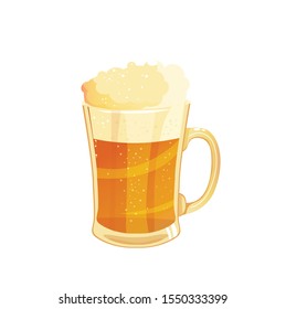 beer in a beer mug vector illustration