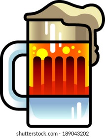 Beer mug vector illustration