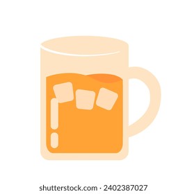 Cerveza en una ilustración de vector de mug