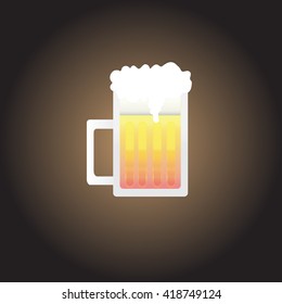beer mug, Vector illustration. 