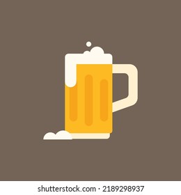 Beer mug vector illustration, beer mug flat icon
