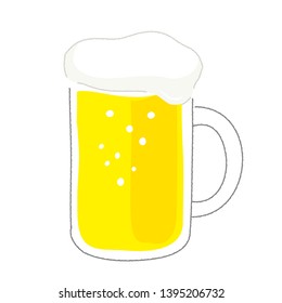beer mug vector illustration Summer image illustration