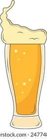 Bierkrug Vektorillustration im trendigen Cartoon-Stil. Isoliert auf weißem Hintergrund. 