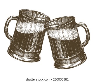 beer mug vector logo design template. Oktoberfest or drinks icon.