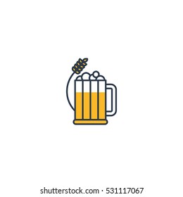 Beer Mug Vector Logo Design Element