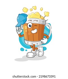 the beer mug young boy character cartoon