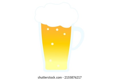 Beer mugs and foam bubbles