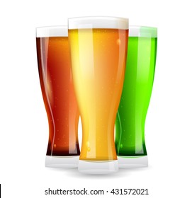beer mugs isolated on a white background