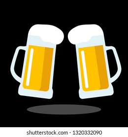 beer mugs simple, toast 