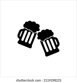 beer mugs vector illustration on white background