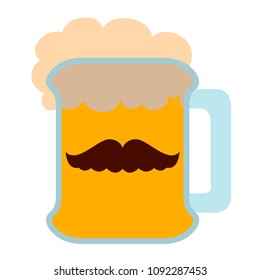 Beer with a mustache icon