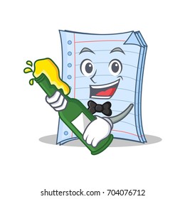With beer notebook character cartoon design