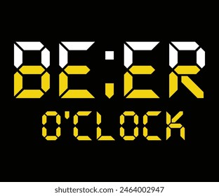 Beer O'clock Retro,Beer Svg,Drink T-shirt,Retro,Beer Quotes,Alcohol Svg,Beer Glass,Beer Season Svg,Silhouette,Cut file