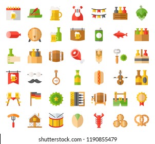 Beer and October festival related icon, flat design vector