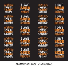 Beer Oktoberfest design concept illustration Hand drew. Oktoberfest concept T shirt And SVG Design Bundle. Beer SVG Quotes  t shirt Design, Vector EPS Editable Files Bundle, can you download this bund