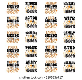 Beer Oktoberfest design concept illustration Hand drawn. Oktoberfest T shirt And SVG Design Bundle. Beer SVG Quotes t shirt Design, Vector EPS Editable Files Bundle, can you download this bundle