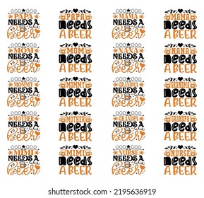 Beer Oktoberfest design concept illustration Hand drawn. Oktoberfest T shirt And SVG Design Bundle. Beer SVG Quotes t shirt Design, Vector EPS Editable Files Bundle, can you download this bundle