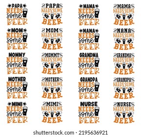 Beer Oktoberfest design concept illustration Hand drawn. Oktoberfest T shirt And SVG Design Bundle. Beer SVG Quotes t shirt Design, Vector EPS Editable Files Bundle, can you download this bundle