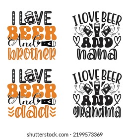 Beer Oktoberfest design concept illustration Hand drawn. Oktoberfest T shirt And SVG Design Bundle. Beer SVG Quotes t shirt Design, Vector EPS Editable Files Bundle.