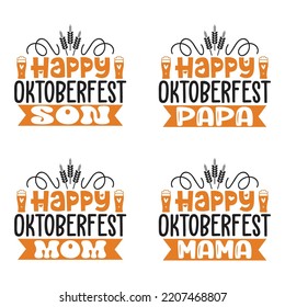 Beer Oktoberfest design concept illustration Hand drawn. Oktoberfest T shirt And SVG Design Bundle
