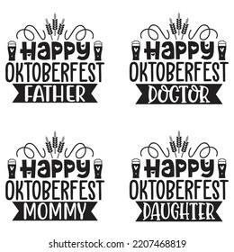 Beer Oktoberfest design concept illustration Hand drawn. Oktoberfest T shirt And SVG Design Bundle