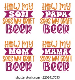 Beer Oktoberfest design concept illustration Hand drawn. Oktoberfest T shirt And SVG Design Bundle. Vector EPS Editable Files Bundle.