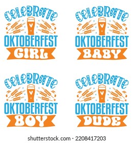 Beer Oktoberfest design concept illustration Hand drawn. Oktoberfest T shirt And SVG Design Bundle. Beer SVG Quotes t shirt Design, Vector EPS Editable Files Bundle.