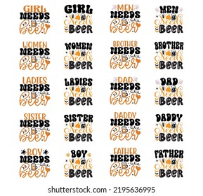 Beer Oktoberfest t shirt design bundle. Oktoberfest handwritten lettering. Beer Festival celebration Vector Design. Vector EPS Editable Files Bundle, can you download this Designs Bundle..