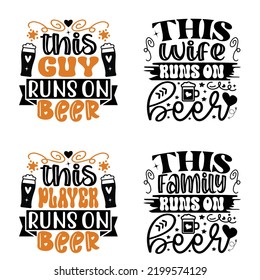 Beer, Oktoberfest t shirt design bundle. Oktoberfest handwritten lettering. Beer Festival celebration Vector Design. Vector EPS Editable Files Bundle.