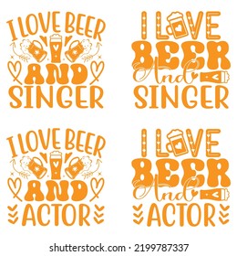 Beer, Oktoberfest t shirt design bundle. Oktoberfest SVG Bundle Beer Svg, Women's Oktoberfest Shirt, Girl Beer Design, Prost, Pretzels and Beer, Vector EPS Editable Files Bundle.