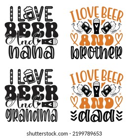 Beer, Oktoberfest t shirt design bundle. Beer SVG Quotes t shirt Design, Vector EPS Editable Files Bundle.