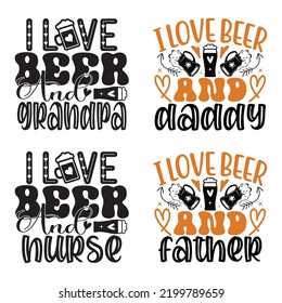 Beer, Oktoberfest t shirt design bundle. Beer SVG Quotes t shirt Design, Vector EPS Editable Files Bundle.