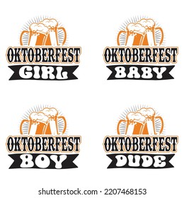 Beer, Oktoberfest t shirt design bundle. Oktoberfest Squad SVG, Beer Drinking Party, German Sausage, Prost Beer German, Deutschland Beer Germany.