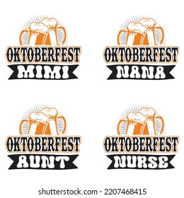 Beer, Oktoberfest t shirt design bundle. Oktoberfest SVG Bundle Beer Svg, Women's Oktoberfest Shirt, Girl Beer Design, Prost, Pretzels and Beer, Vector EPS Editable Files Bundle.