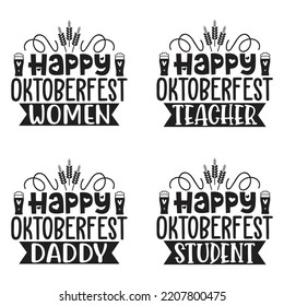 Beer, Oktoberfest t shirt design bundle. Oktoberfest Squad SVG, Beer Drinking Party, German Sausage, Prost Beer German, Deutschland Beer Germany.