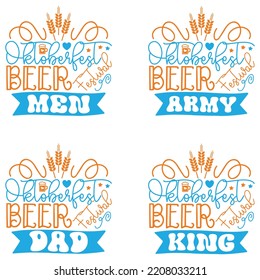 Beer, Oktoberfest t shirt design bundle. Oktoberfest SVG Bundle Beer Svg, Women's Oktoberfest Shirt, Girl Beer Design, Prost, Pretzels and Beer, Vector EPS Editable Files Bundle.