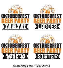 Beer, Oktoberfest t shirt design bundle. Oktoberfest Squad SVG, Beer Drinking Party, German Sausage, Prost Beer German, Deutschland Beer Germany.