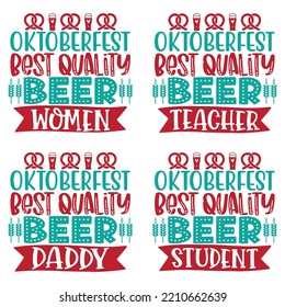 Beer, Oktoberfest t shirt design bundle. Oktoberfest SVG Bundle Beer Svg, Women's Oktoberfest Shirt, Girl Beer Design, Prost, Pretzels and Beer, Vector EPS Editable Files Bundle.