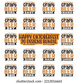 Beer Oktoberfest t shirt design bundle. Oktoberfest handwritten lettering. Beer Festival celebration Vector Design. Vector EPS Editable Files Bundle, can you download this Designs Bundle..