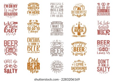 Beer, Oktoberfest t shirt design bundle. Oktoberfest SVG Bundle Beer Svg, Women's Oktoberfest Shirt, Girl Beer Design, Prost, Pretzels and Beer, Vector EPS Editable Files Bundle. svg