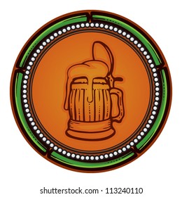 beer old mugs label