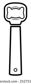 Beer opener - black outline, icon