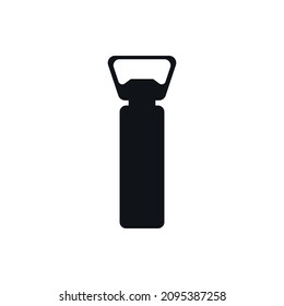 Beer opener simple black vector icon.