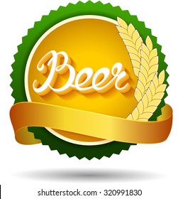 Beer. Original custom hand lettering and label decorations. Illustration for logo, brochure and other printing projects.