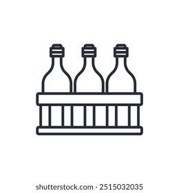 beer pack icon. vector.Editable stroke.linear style sign for use web design,logo.Symbol illustration.