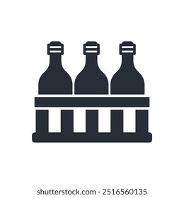 beer pack icon. vector.Editable stroke.linear style sign for use web design,logo.Symbol illustration.