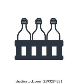 beer pack icon. vector.Editable stroke.linear style sign for use web design,logo.Symbol illustration.